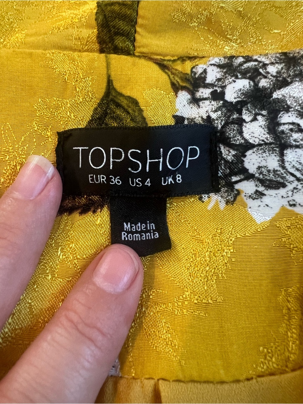 Topshop Satin Floral Long Kimono Coat. - Picture 6 of 7